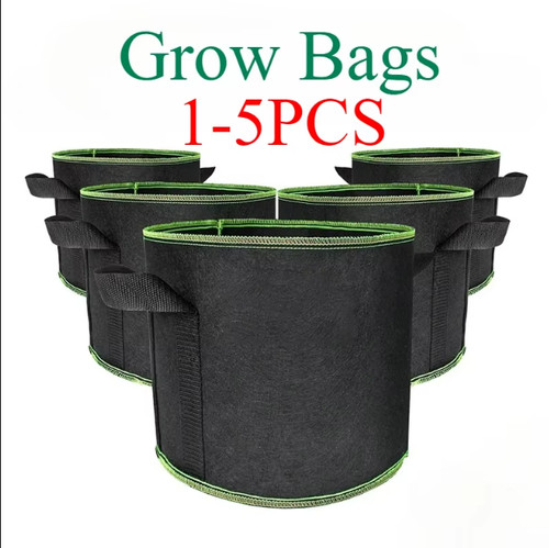 Fabric grow pots - fabric, breathable