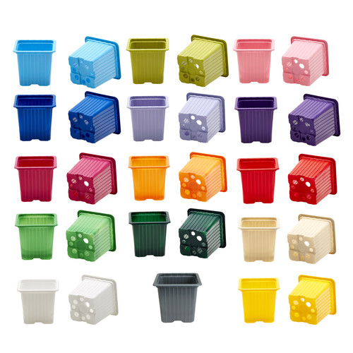 7cm square coloured plastic - coloured,