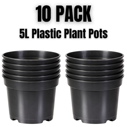 Plastic plant pots black - pots,