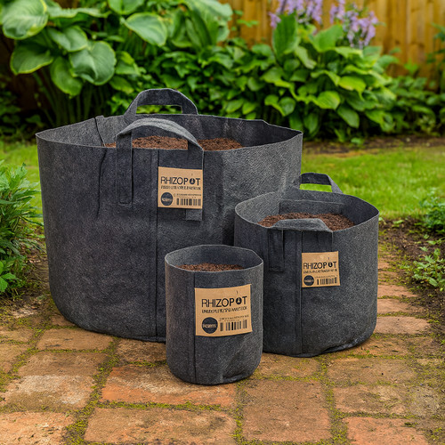 Fabric round plant pots grow - fabric,
