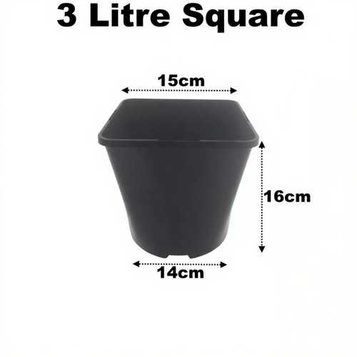 Litre square plant pots - litre,