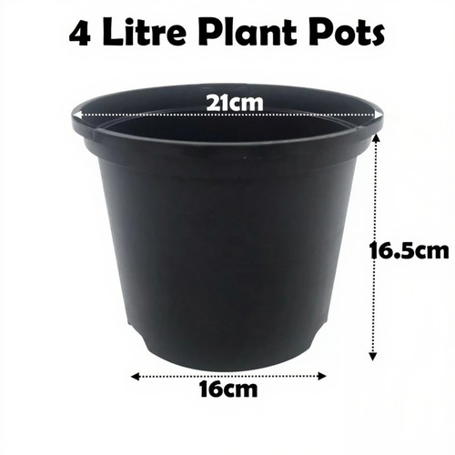 Litre black plant pots - 4,