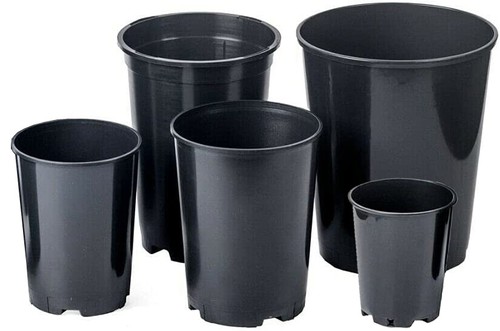 Deep black plastic plant - deep,