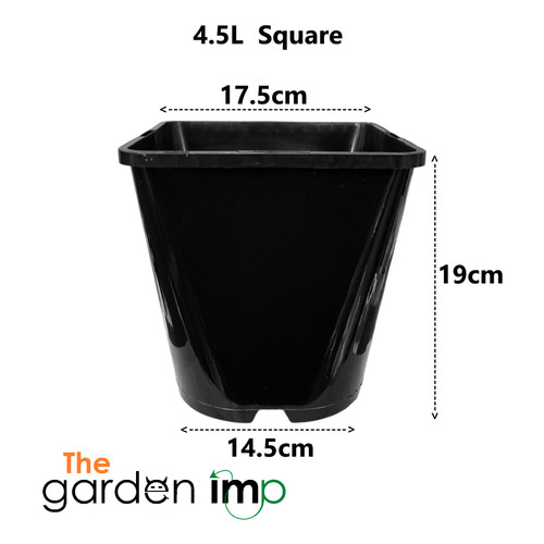 Square plant pots strong - 4.5l,